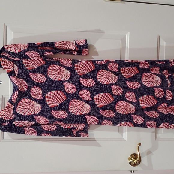 Lily Pulitzer KARI seashell Rayon Dress Size Small Navy & Pink - Picture 8 of 9